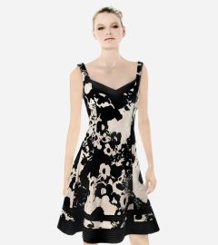 Black & White Floral Spring-Summer Dress