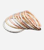 Gold Metal Multi Color Party Ring