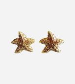 Full diamond Crystal Starfish Gold earrings