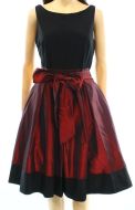 Red & Black Pleated Dress